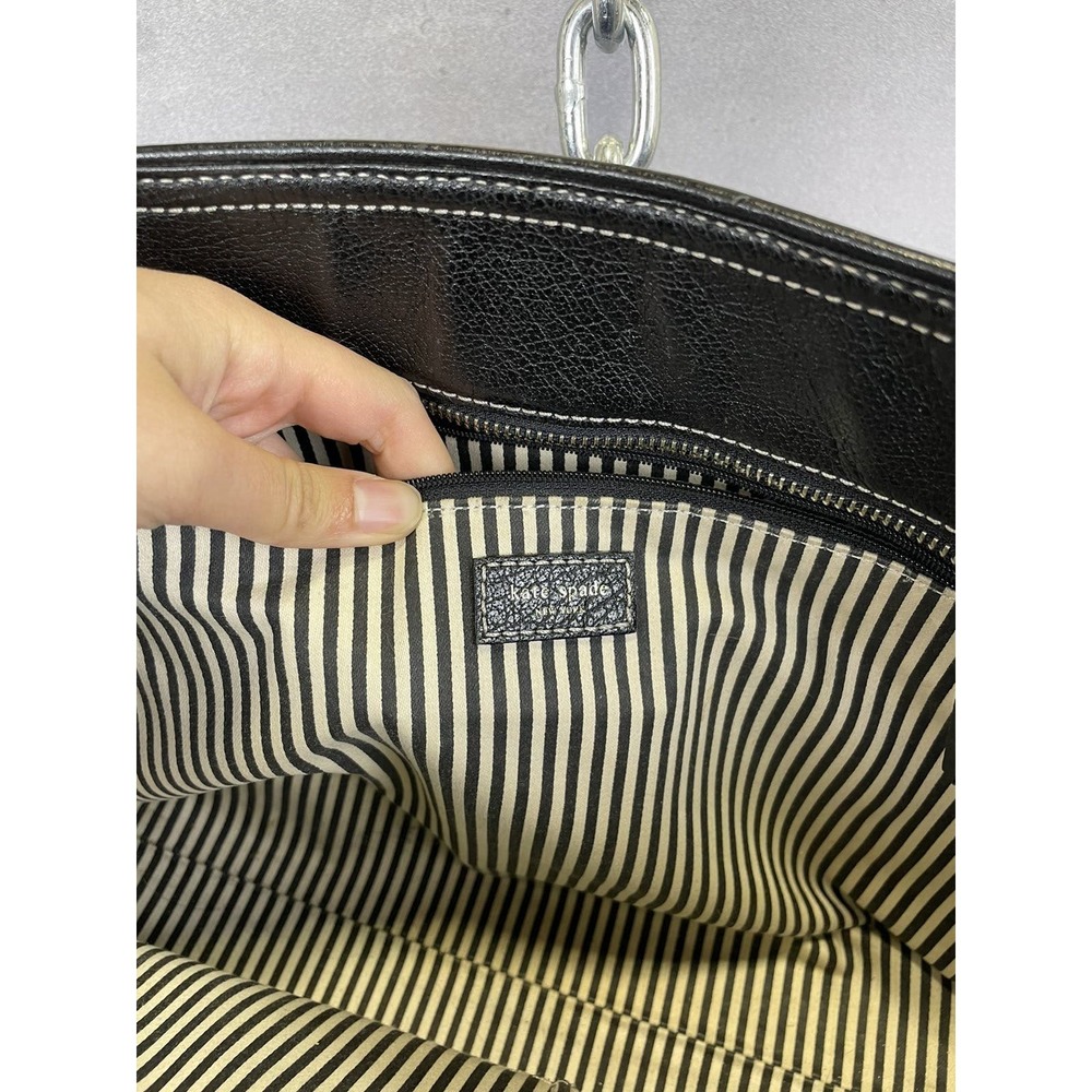 Vintage Kate Spade‎ Black Leather Purse Shoulder Bag Handbag - Picture 6 of 14
